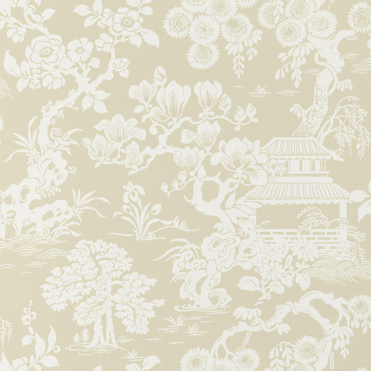 Thibaut Japanese Garden Beige Wallpaper