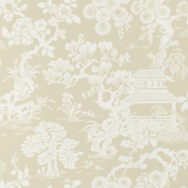 Thibaut Japanese Garden Beige Wallpaper