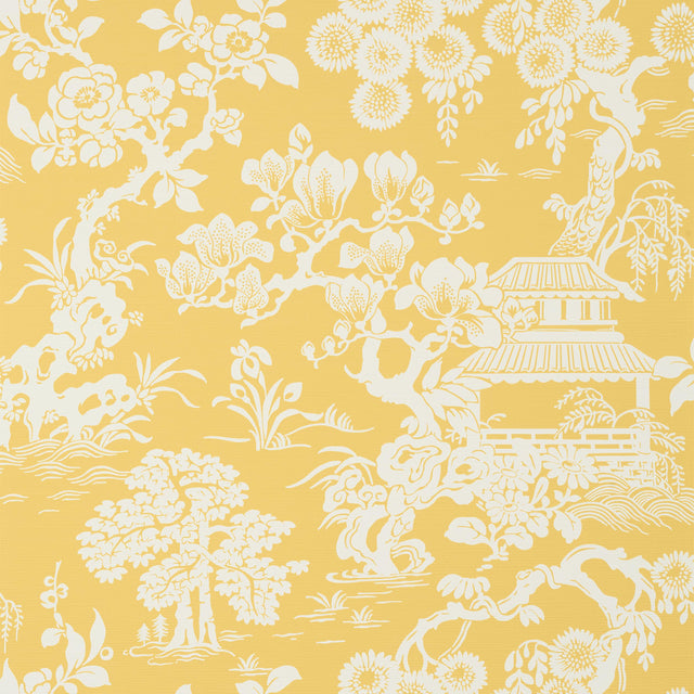 Thibaut Japanese Garden Yellow Wallpaper