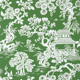 Thibaut Japanese Garden Emerald Wallpaper