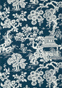 Thibaut JAPANESE GARDEN Navy Wallpaper