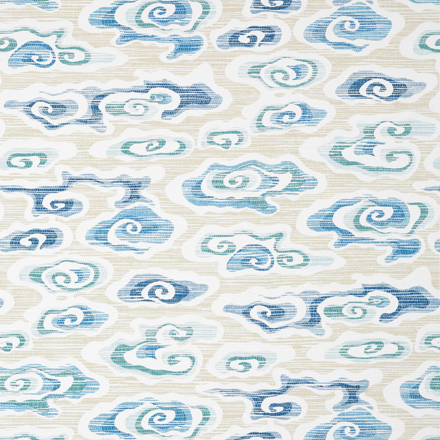 Thibaut Clear Clouds Beige And Blue Wallpaper