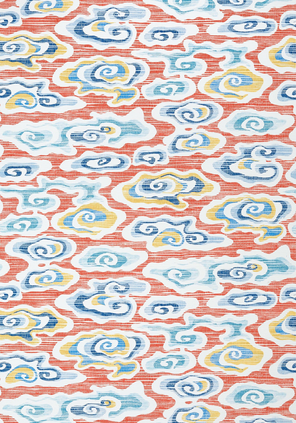 Thibaut CLEAR CLOUDS Coral Wallpaper