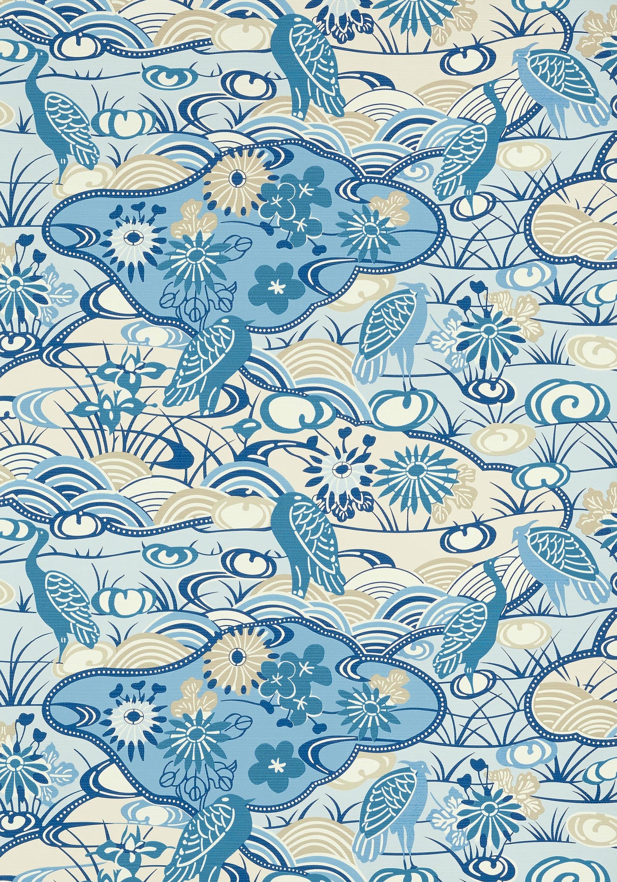 Thibaut HERON STREAM Blue Wallpaper