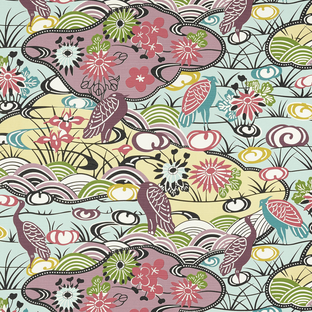 Thibaut Heron Stream Multi Wallpaper