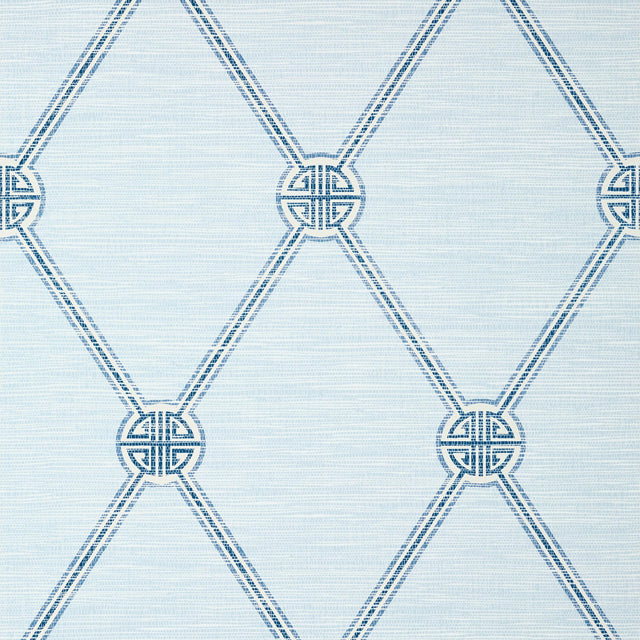 Thibaut Turnberry Trellis Spa Blue Wallpaper