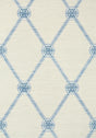 Thibaut TURNBERRY TRELLIS Beige and Blue Wallpaper