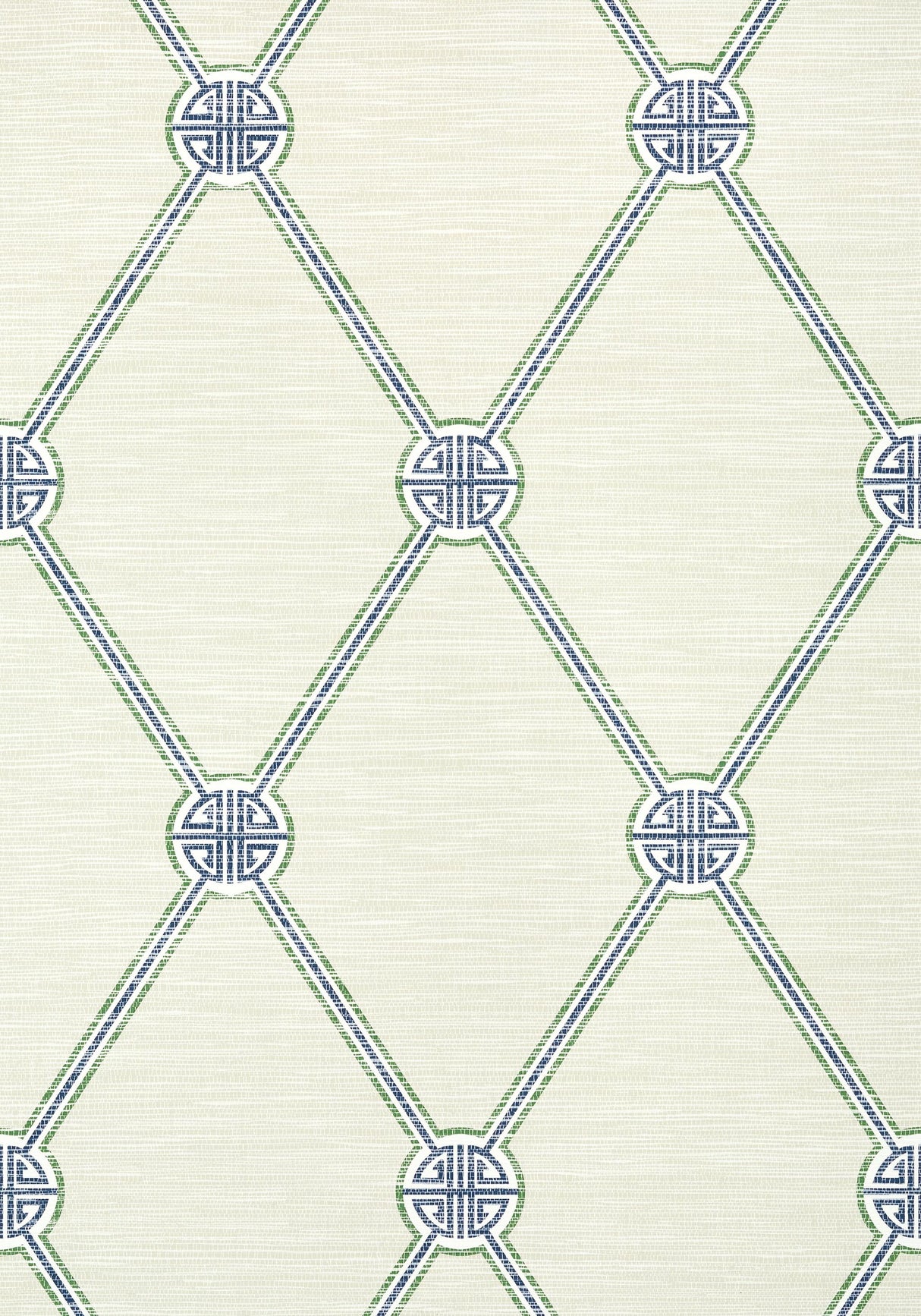 Thibaut TURNBERRY TRELLIS Beige and Green Wallpaper