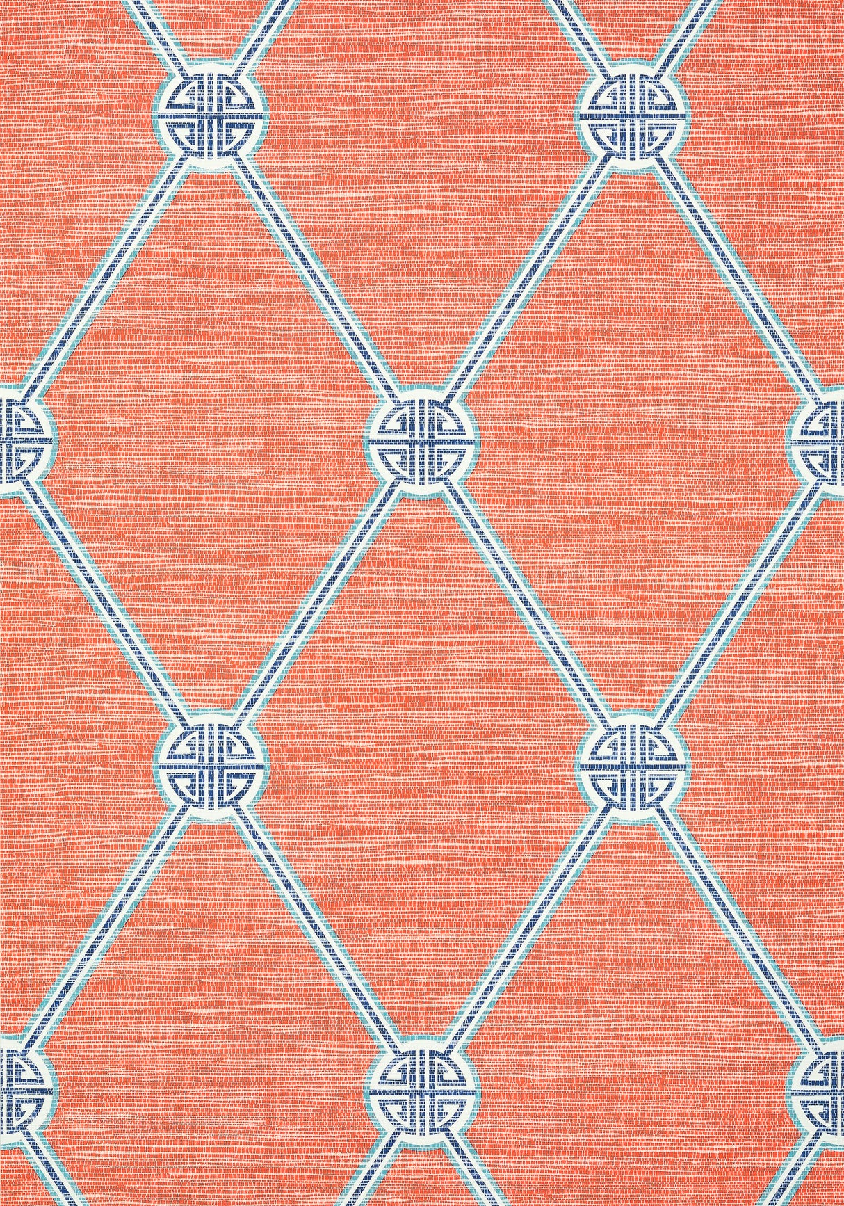 Thibaut TURNBERRY TRELLIS Coral Wallpaper