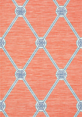Thibaut TURNBERRY TRELLIS Coral Wallpaper