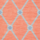 Thibaut Turnberry Trellis Coral Wallpaper