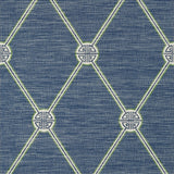 Thibaut Turnberry Trellis Navy Wallpaper