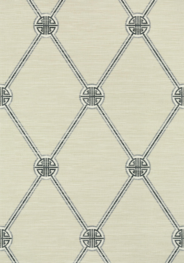Thibaut TURNBERRY TRELLIS Charcoal Wallpaper