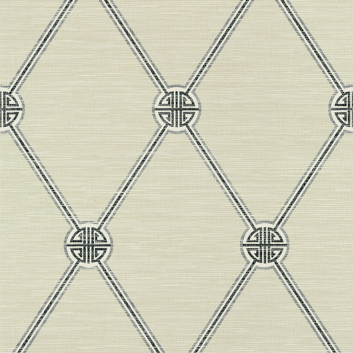 Thibaut Turnberry Trellis Charcoal Wallpaper