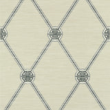 Thibaut Turnberry Trellis Charcoal Wallpaper