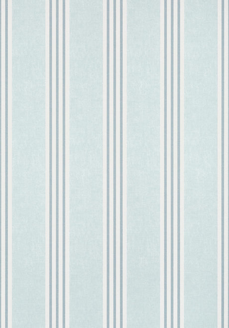 Thibaut CANVAS STRIPE Spa Blue Wallpaper