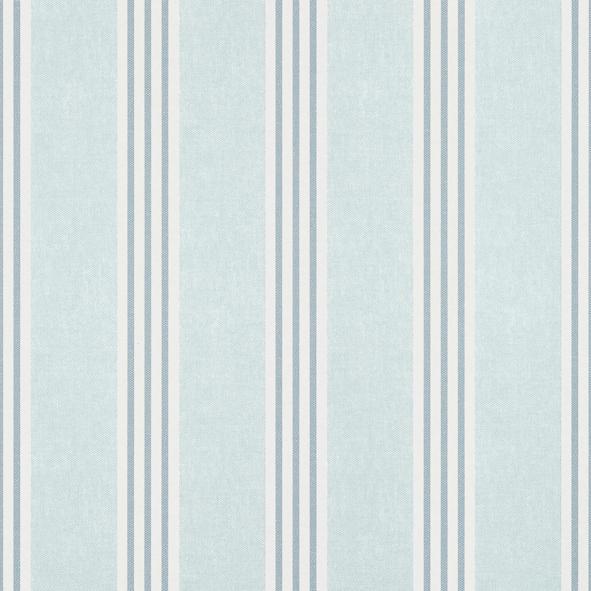 Thibaut Canvas Stripe Spa Blue Wallpaper