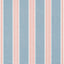 Thibaut Canvas Stripe Blue And Coral Wallpaper