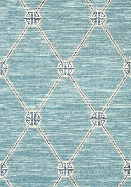 Thibaut TURNBERRY TRELLIS Mineral Wallpaper