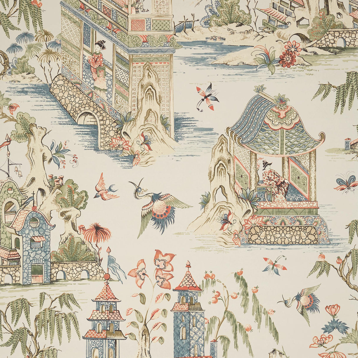 Thibaut Grand Palace Taupe Wallpaper