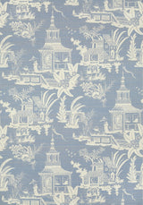 Thibaut EMPRESS COURT Blue Wallpaper
