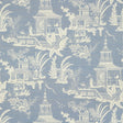 Thibaut Empress Court Blue Wallpaper