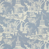 Thibaut Empress Court Blue Wallpaper