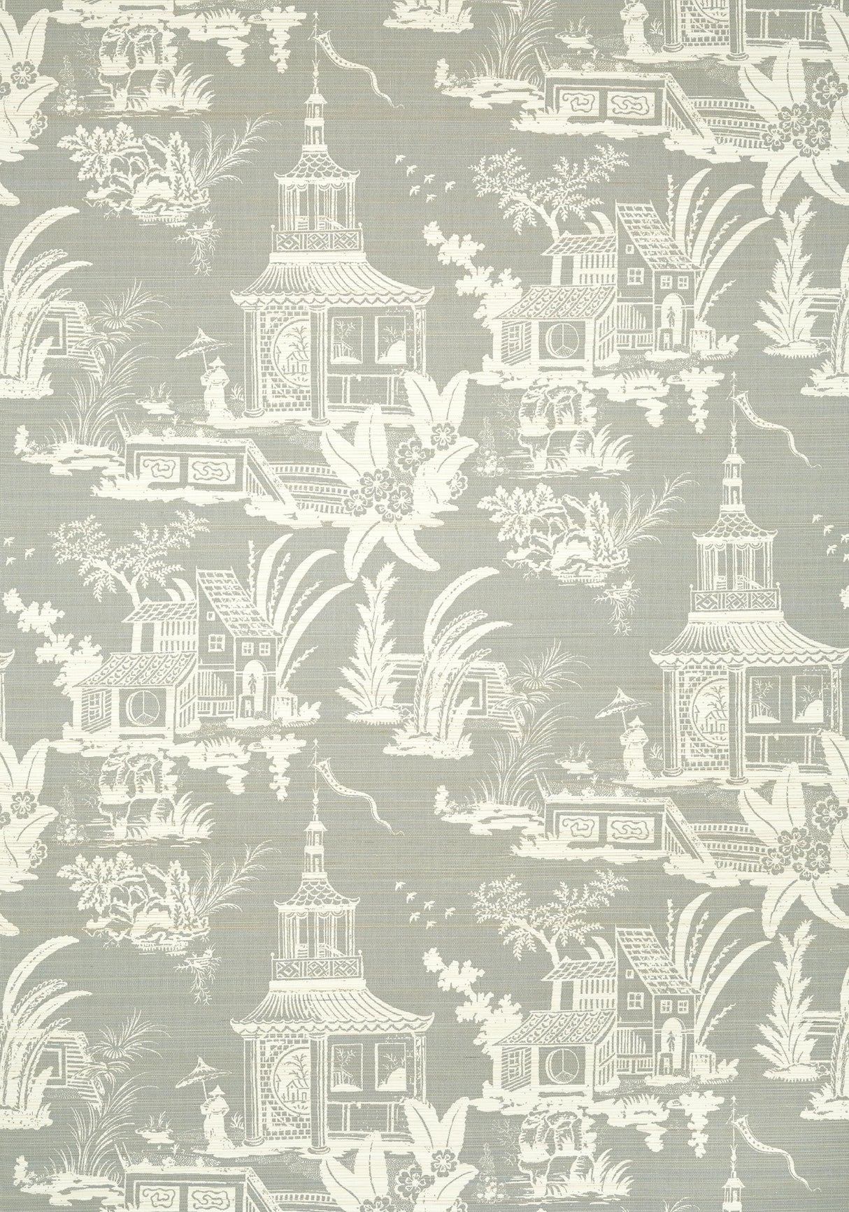 Thibaut EMPRESS COURT Grey Wallpaper