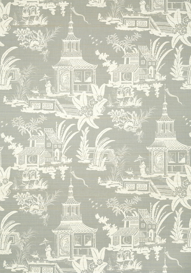 Thibaut EMPRESS COURT Grey Wallpaper