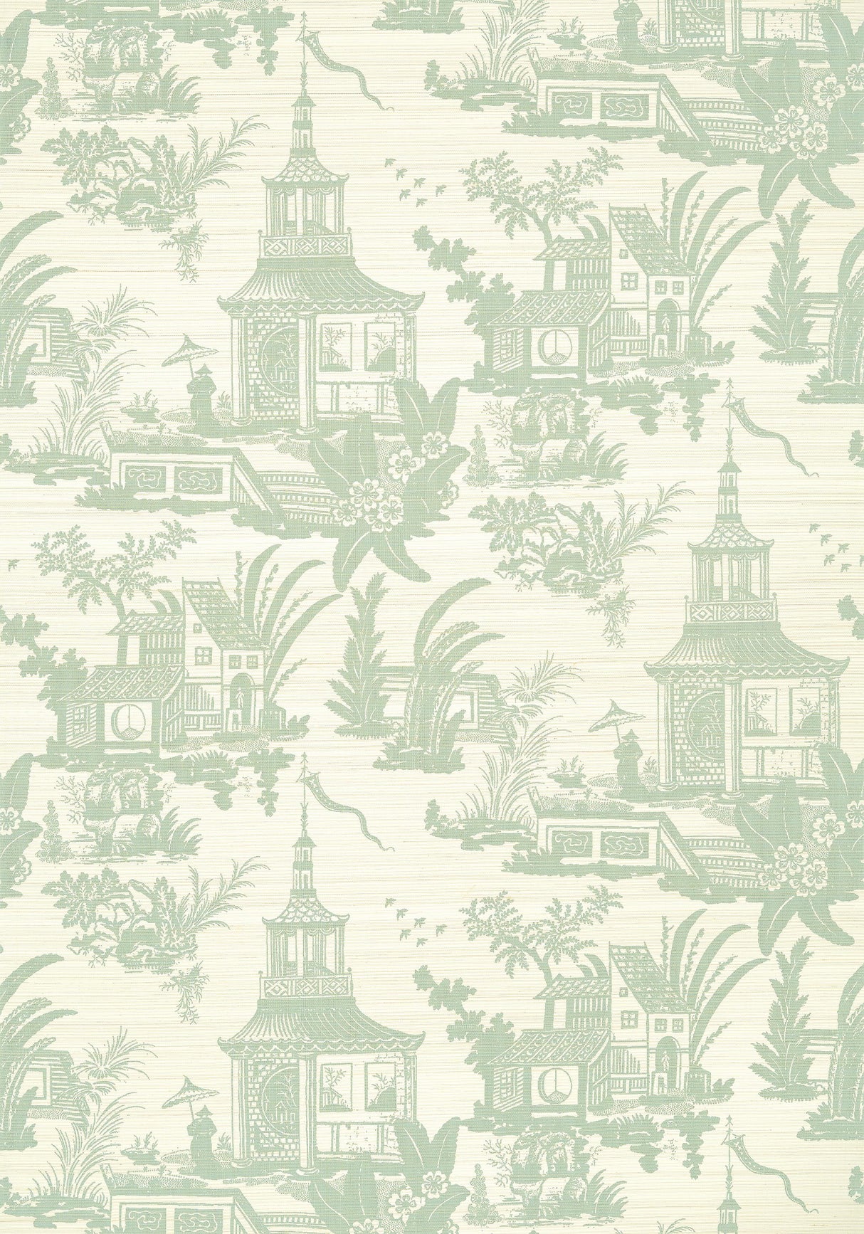 Thibaut EMPRESS COURT Mist Wallpaper