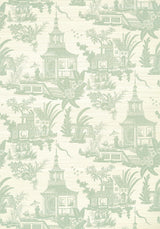 Thibaut EMPRESS COURT Mist Wallpaper