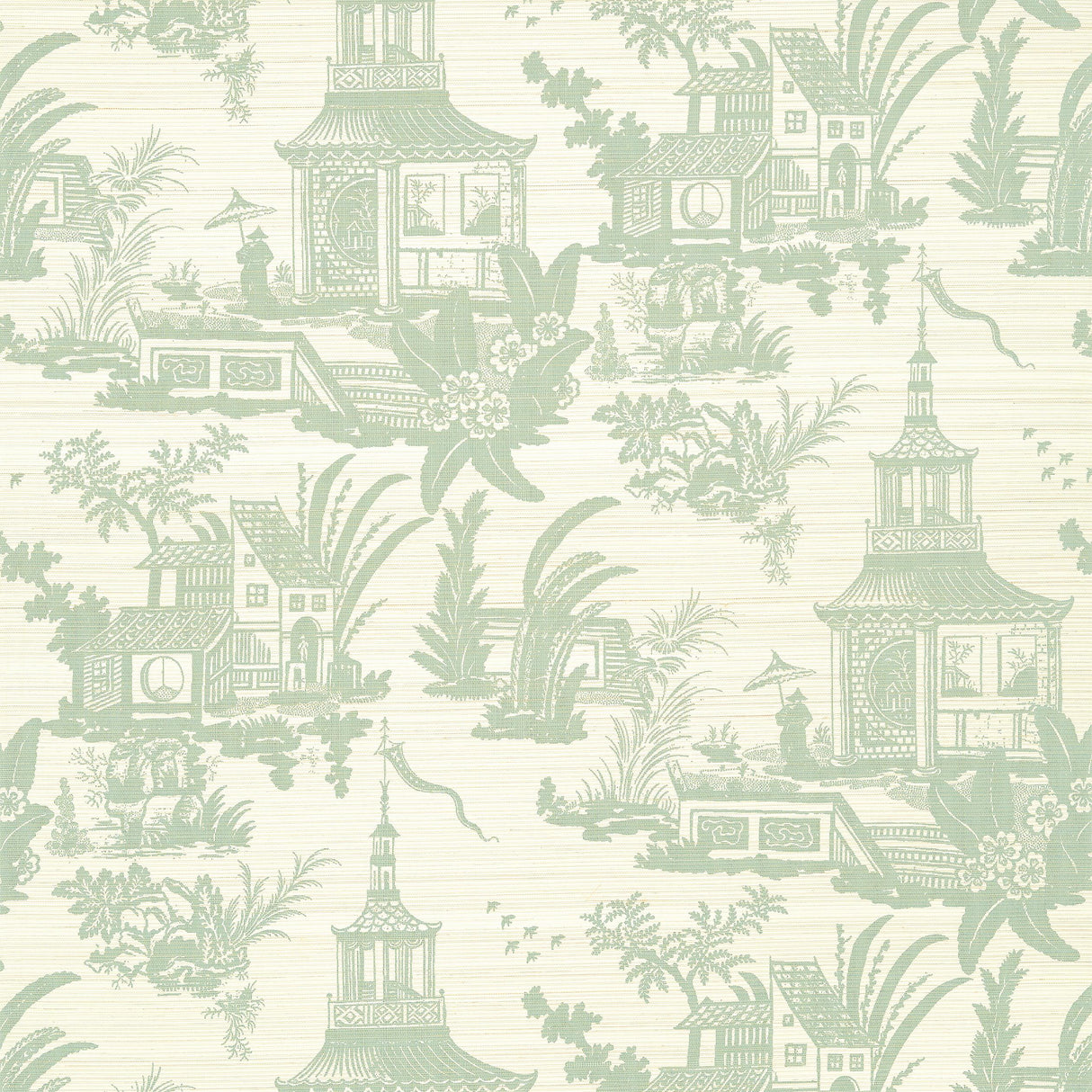 Thibaut Empress Court Mist Wallpaper