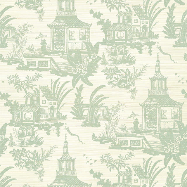 Thibaut Empress Court Mist Wallpaper