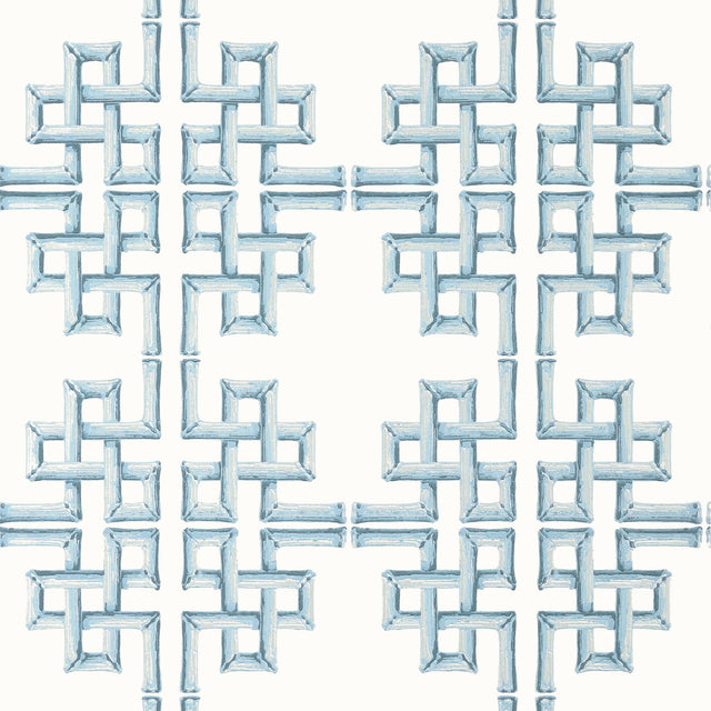Thibaut Boca Bamboo Spa Blue Wallpaper