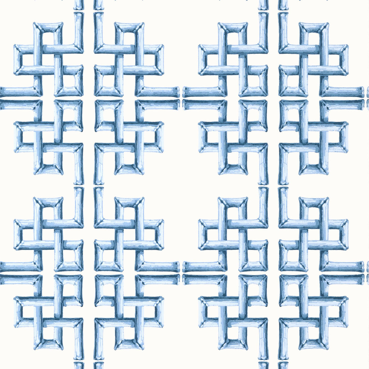 Thibaut BOCA BAMBOO Blue Wallpaper