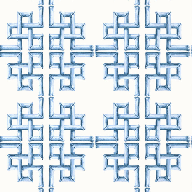 Thibaut BOCA BAMBOO Blue Wallpaper