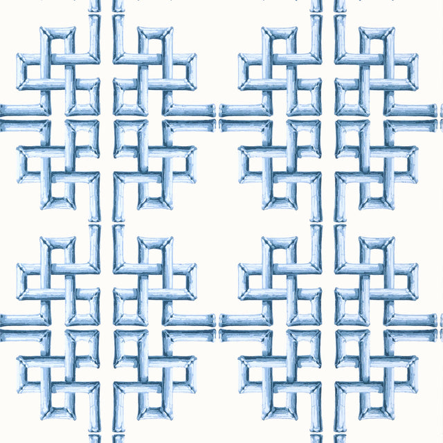 Thibaut Boca Bamboo Blue Wallpaper