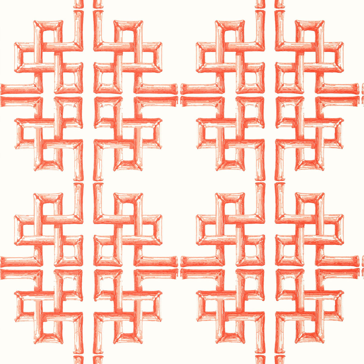 Thibaut Boca Bamboo Coral Wallpaper