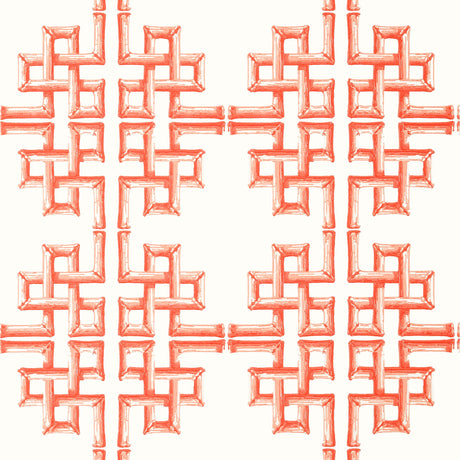 Thibaut Boca Bamboo Coral Wallpaper