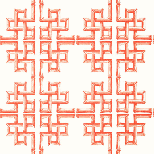 Thibaut Boca Bamboo Coral Wallpaper