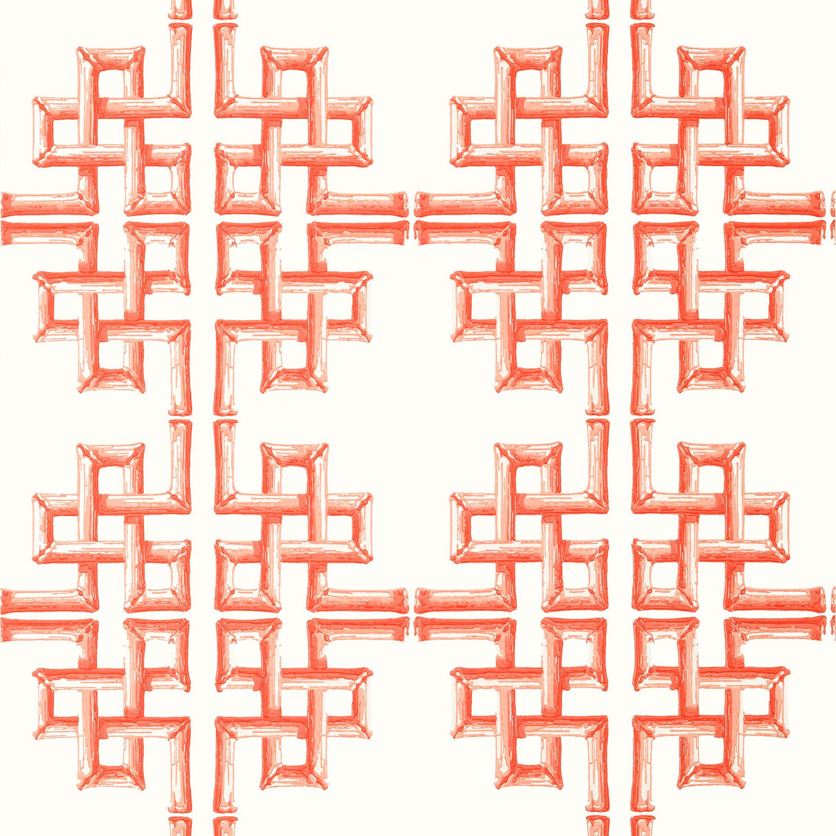 Thibaut BOCA BAMBOO Coral Wallpaper