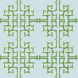 Thibaut BOCA BAMBOO Green and Blue Wallpaper