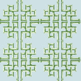 Thibaut Boca Bamboo Green And Blue Wallpaper