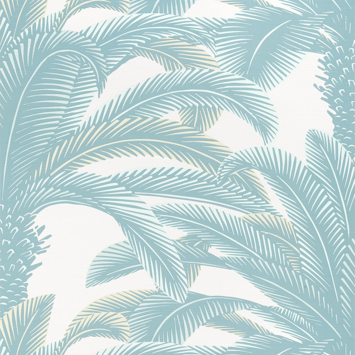 Thibaut Queen Palm Spa Blue Wallpaper
