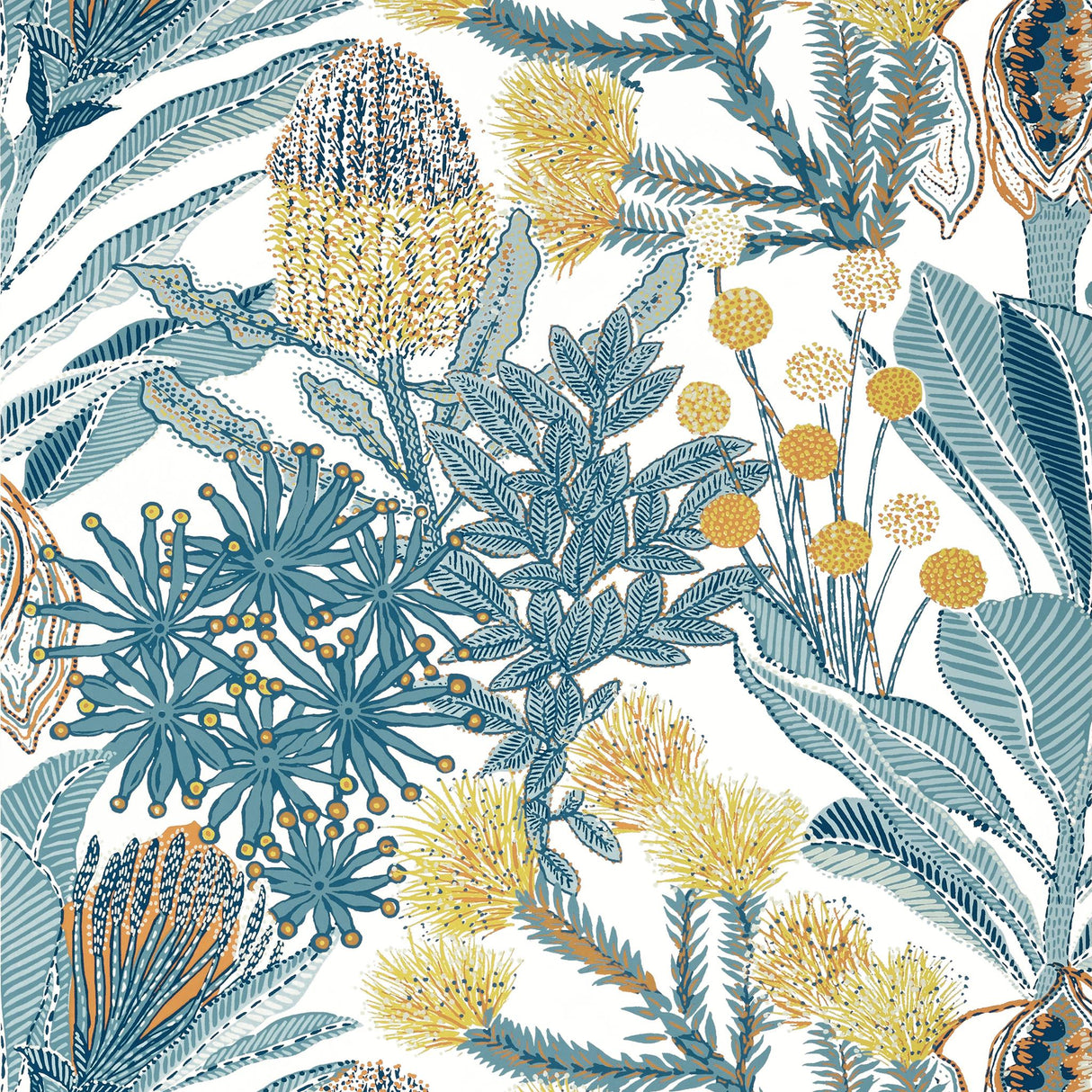 Thibaut PROTEA Blue Wallpaper