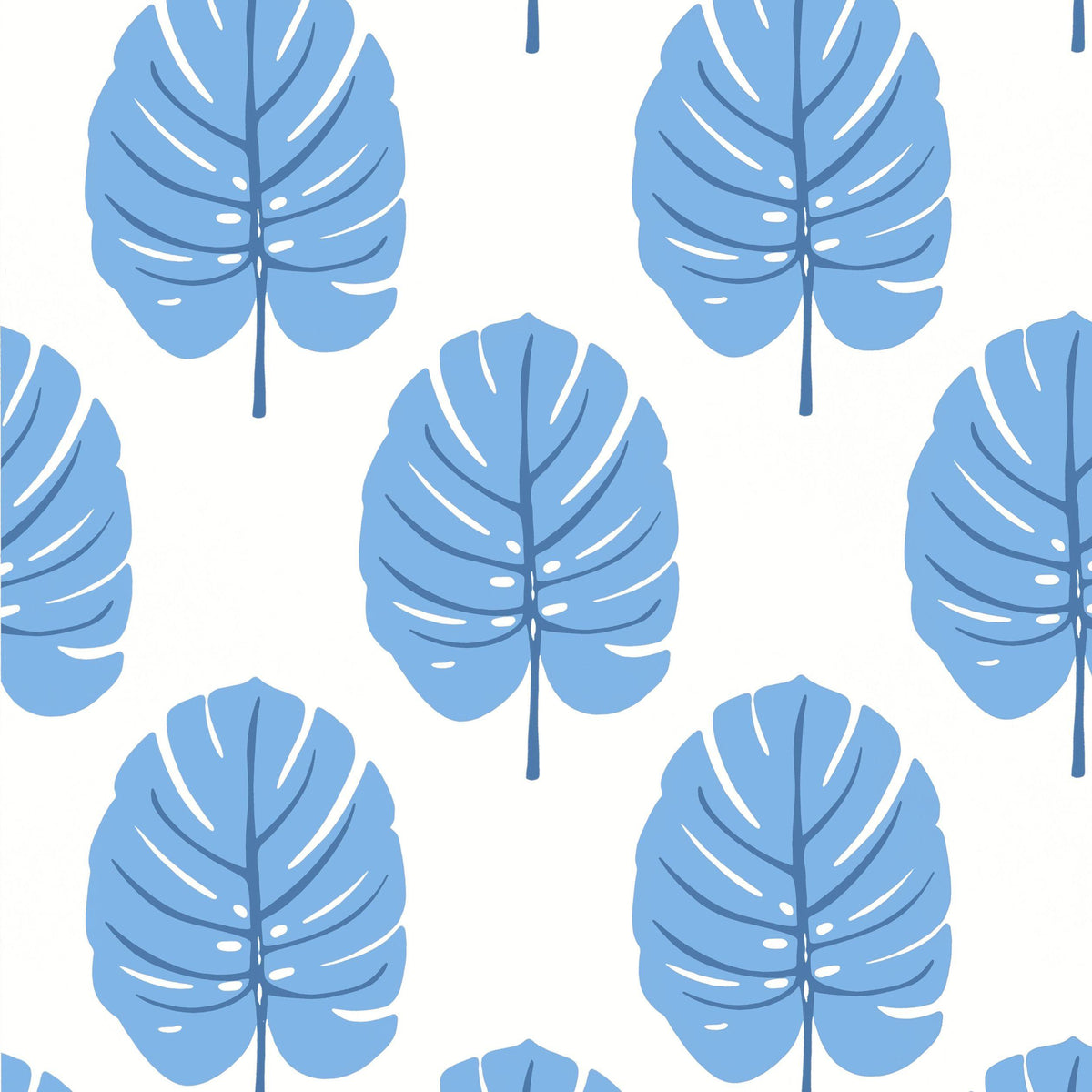 Thibaut Monstera Blue Wallpaper