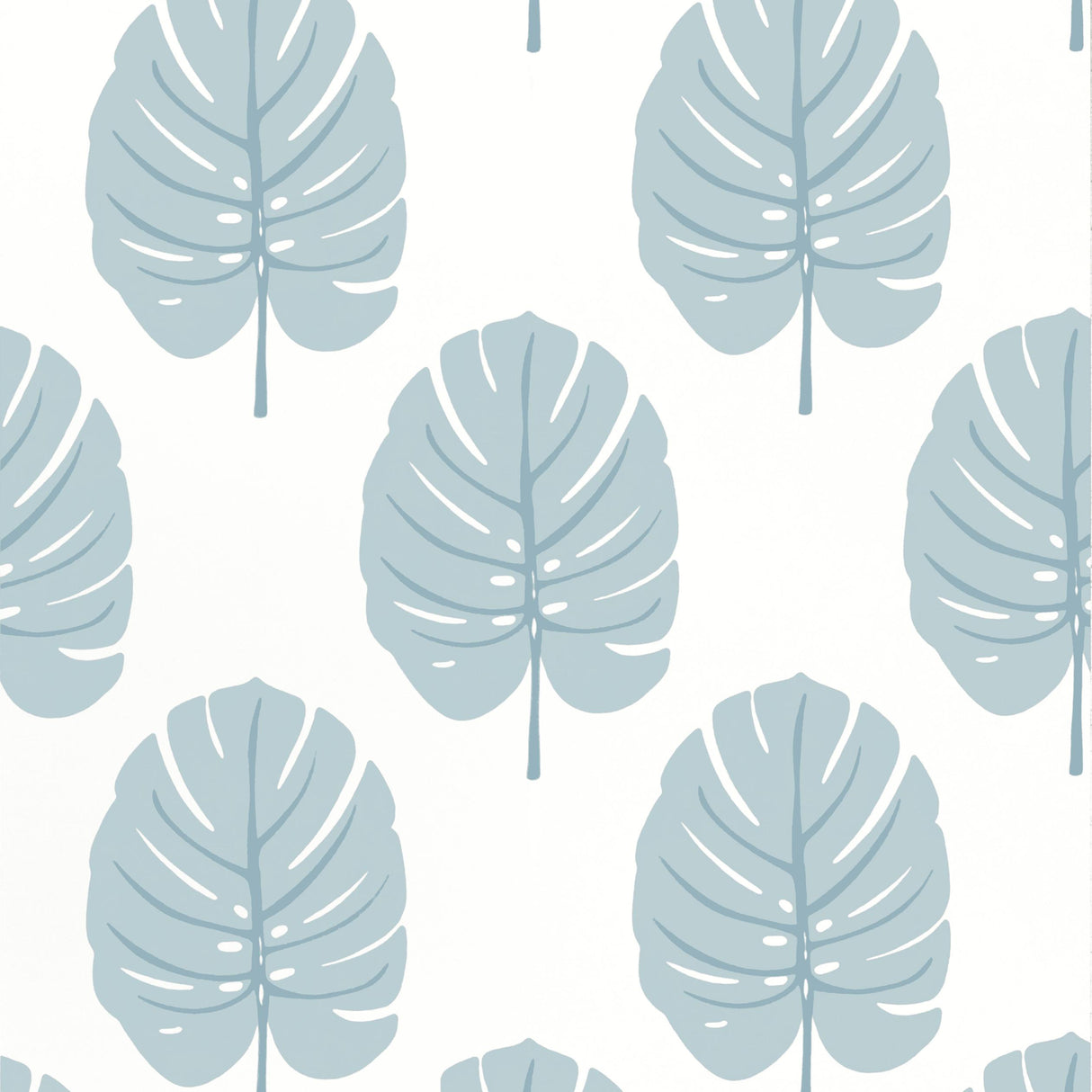 Thibaut Monstera Spa Blue Wallpaper