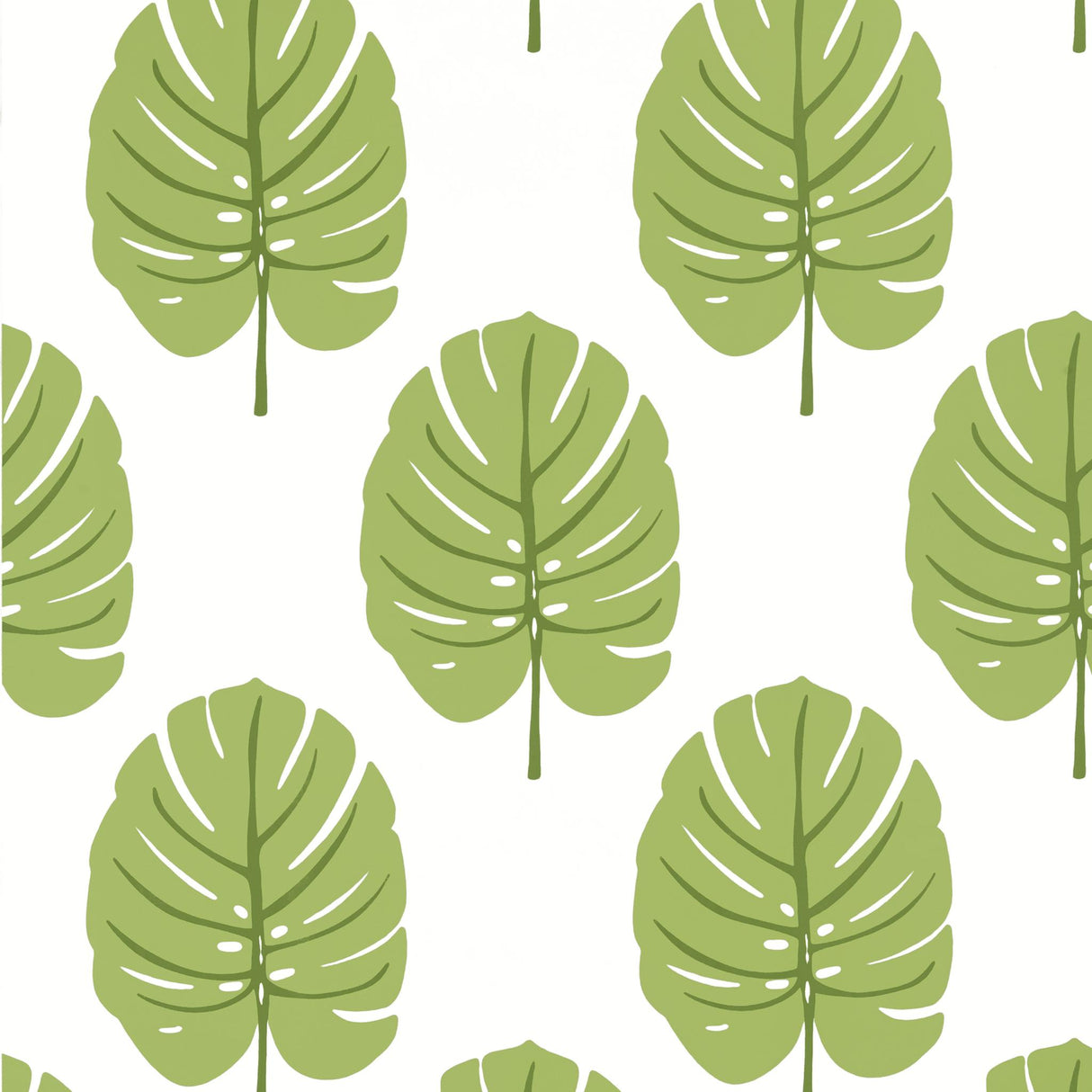Thibaut MONSTERA Apple Green Wallpaper