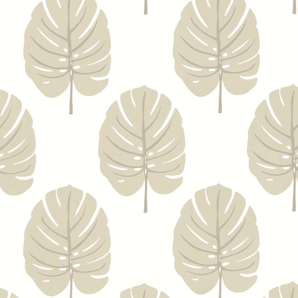 Thibaut MONSTERA Beige Wallpaper
