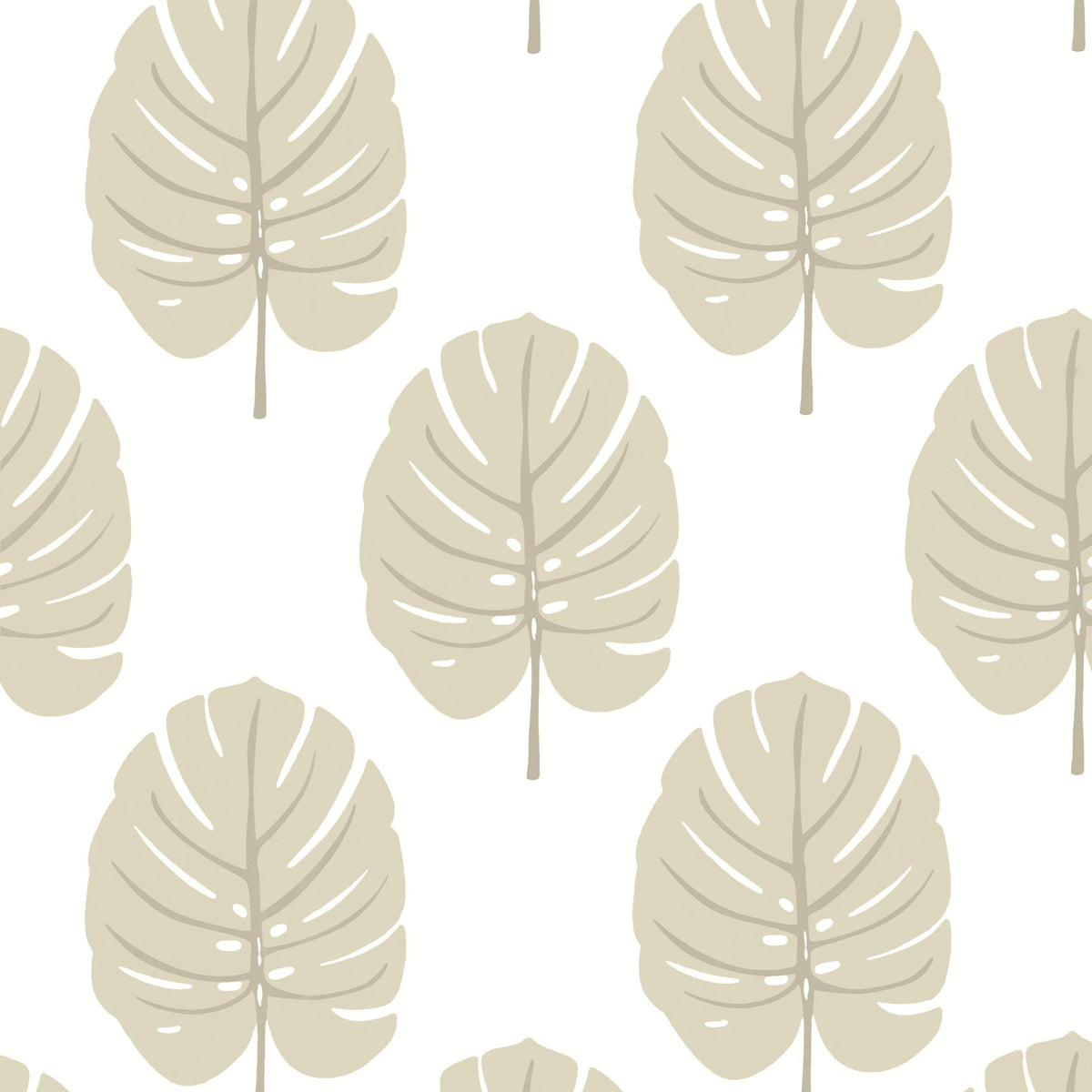 Thibaut Monstera Beige Wallpaper